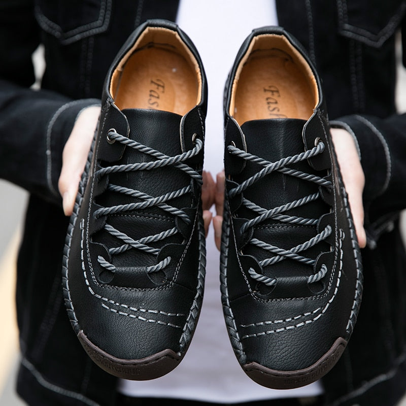 Comfortable Men's Leather Orthopedic Shoes
