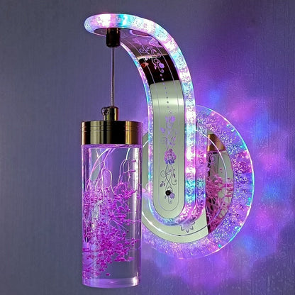 Luxurious Glass Bloom Adjustable Wall Light