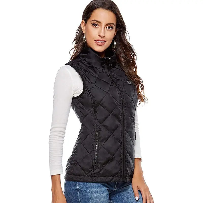 Warm Women's Heated Gilet with USB Power