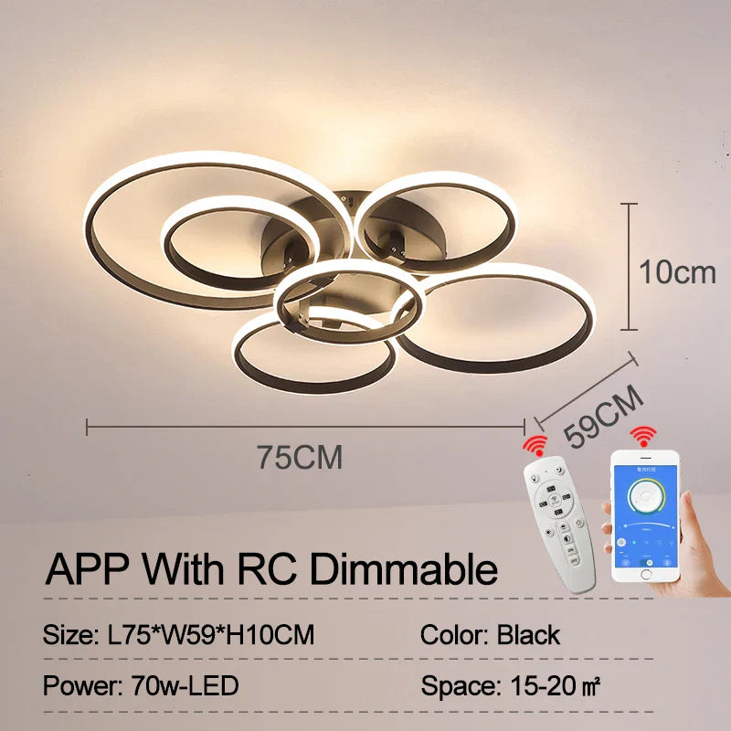 Smart LED Ceiling Lamp - Dimmable Remote Control - Cofik