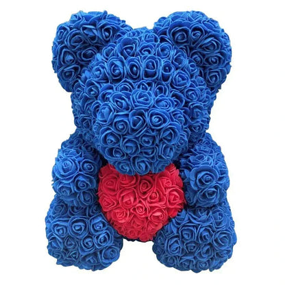 Cute Pink Bear with Soft Flower Details - 40cm