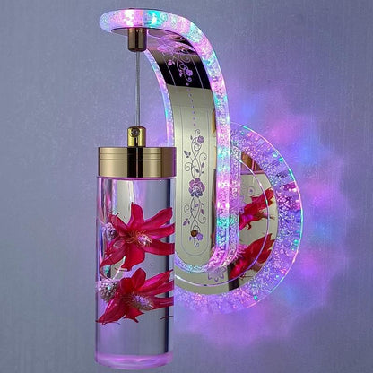 Luxurious Glass Bloom Adjustable Wall Light