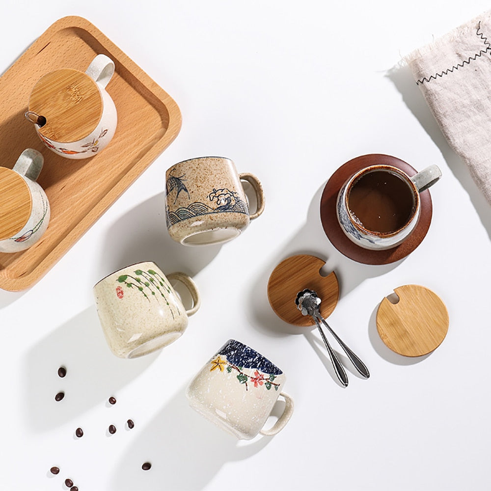 Vintage Style Handcrafted Japanese Tea Cups