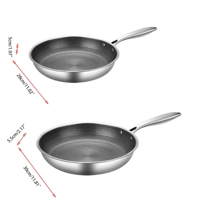 Durable Non-Stick Stainless Steel Frying Pan