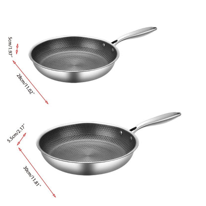 Durable Non-Stick Stainless Steel Frying Pan