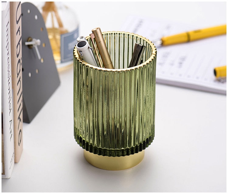 Luxury Gold Mirror Makeup Storage Organizer