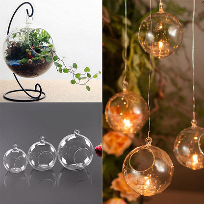 Glass Moonlight Candle Holder