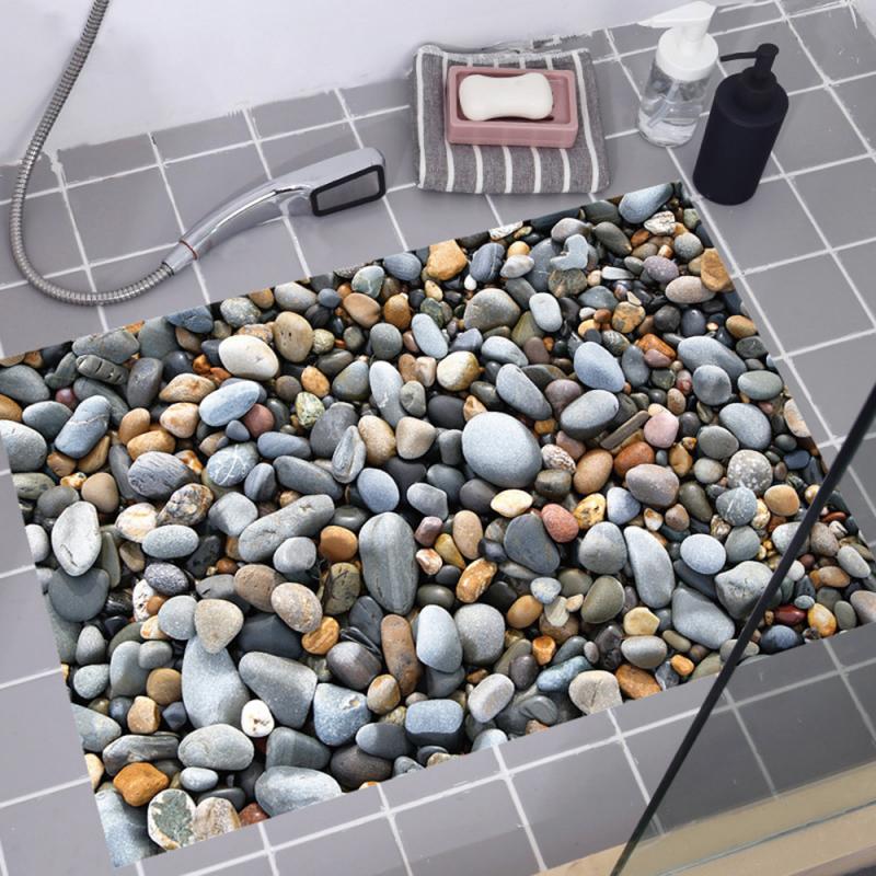 Decorative Marble Effect Bathroom Floor Decals - Cofik