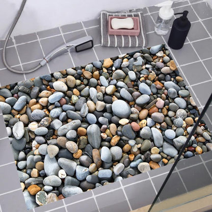 Decorative Marble Effect Bathroom Floor Decals - Cofik