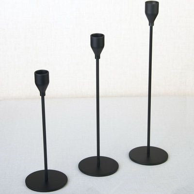 Classic 3 Piece Silver Candle Holder