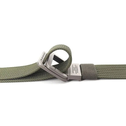 Casual Canvas Web Belt - Double Buckle, Adjustable Fit