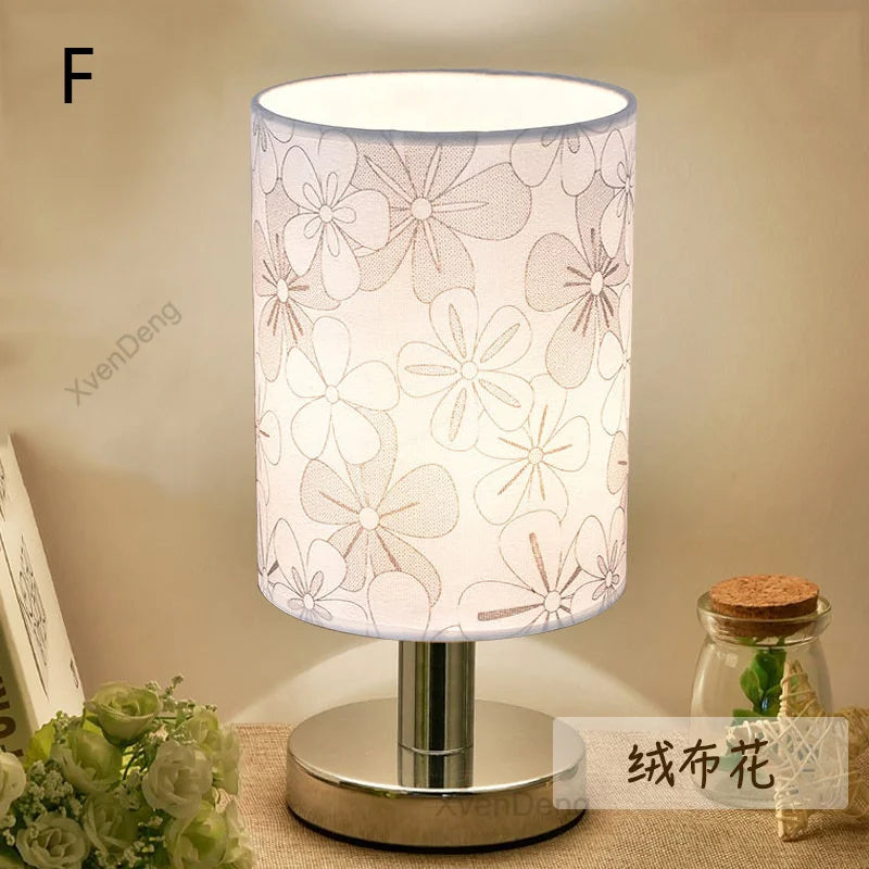 Stylish Metal Desk Lamp with LED Fabric Shade