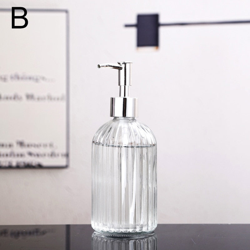 Clear Glass Bathroom Soap Dispenser