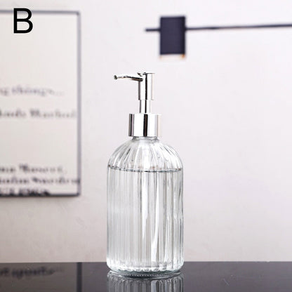 Clear Glass Bathroom Soap Dispenser
