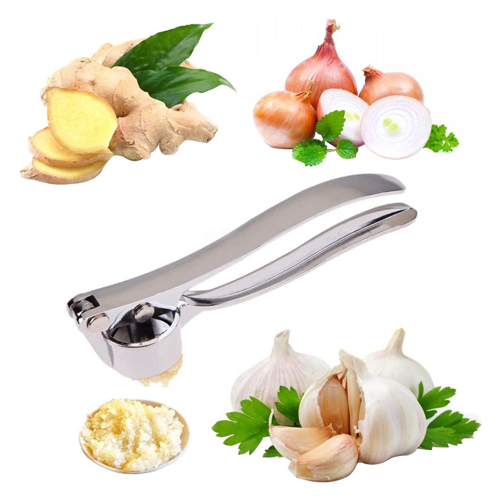Easy Garlic Crusher & Press Stainless Steel Masher