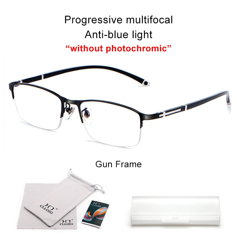 Stylish Progressive Blue Blocker Reading Glasses