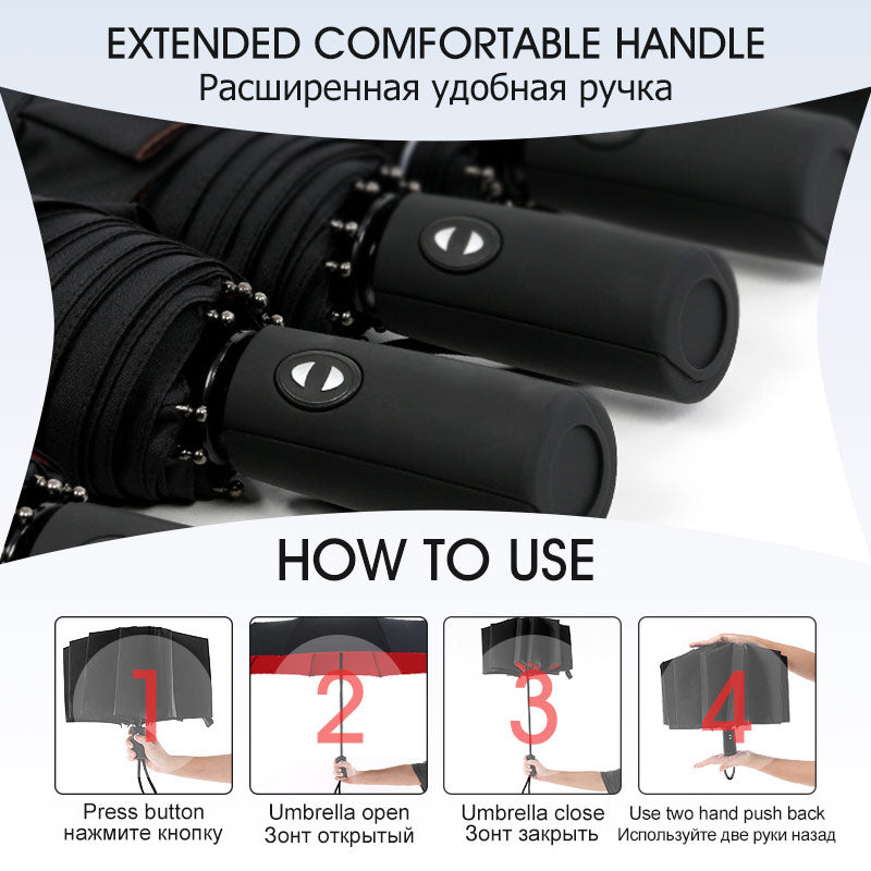 Waterproof Storm Umbrella with Auto Close
