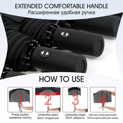 Waterproof Storm Umbrella with Auto Close