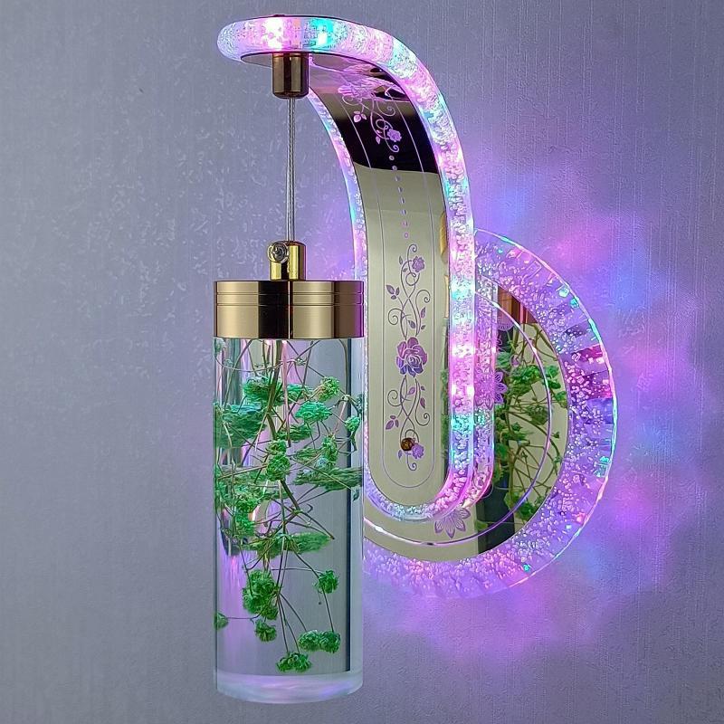 Luxurious Glass Bloom Adjustable Wall Light