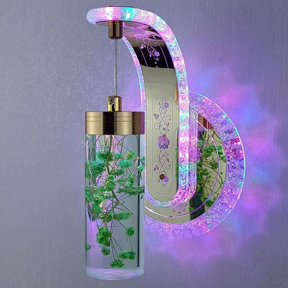 Luxurious Glass Bloom Adjustable Wall Light