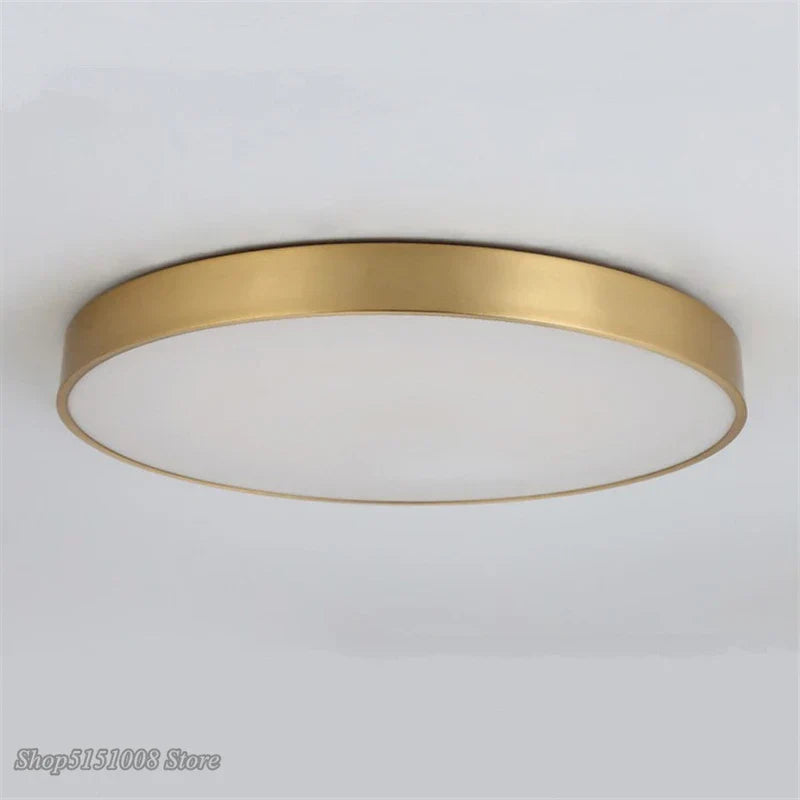 Slim Gold LED Ceiling Light