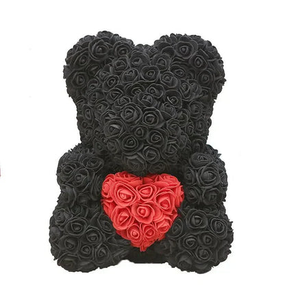 Cute Pink Bear with Soft Flower Details - 40cm