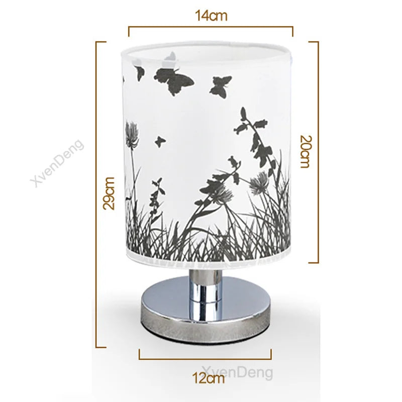 Stylish Metal Desk Lamp with LED Fabric Shade