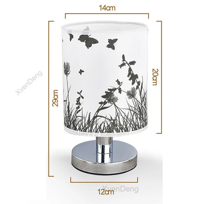 Stylish Metal Desk Lamp with LED Fabric Shade