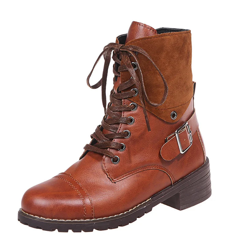 Retro Chic Low Heel Ankle Boots