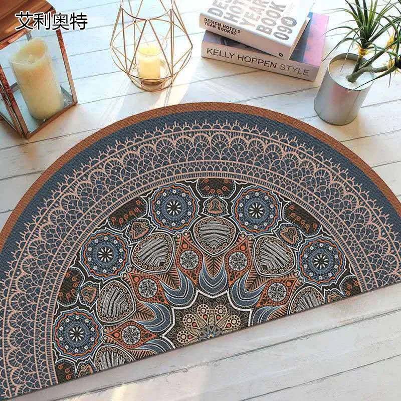 Colorful Rubber Semi Circle Welcome Mat