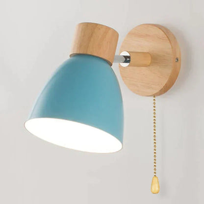 Rustic Wooden Wall Light