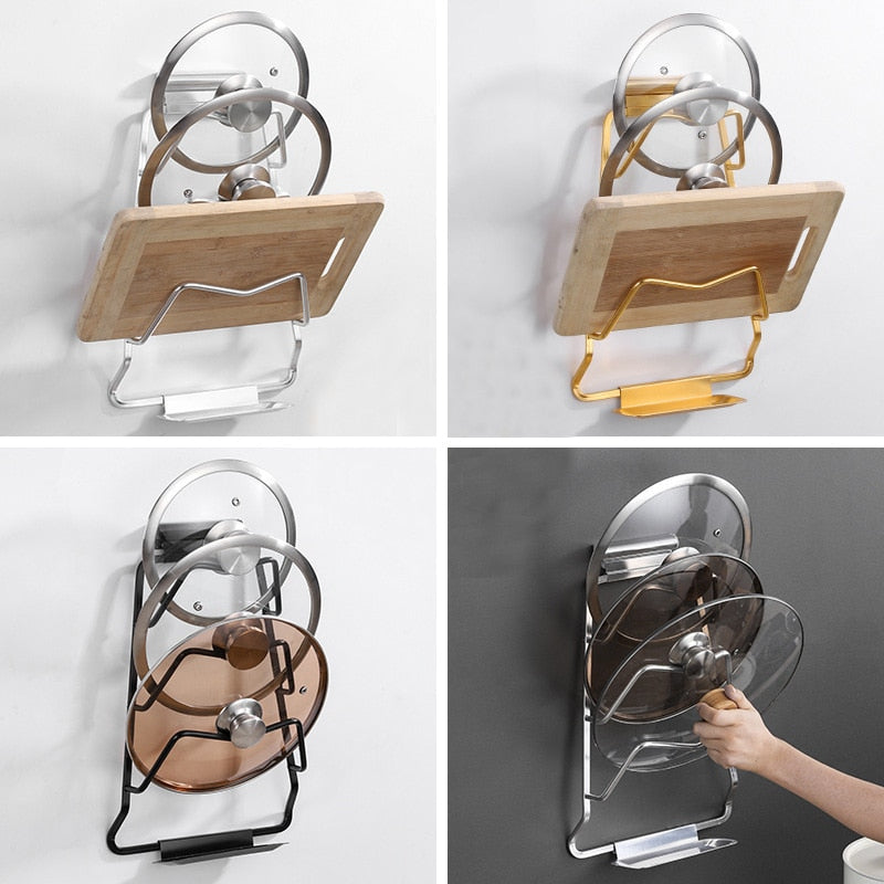 Space-Saving Pot Lid Holder Rack