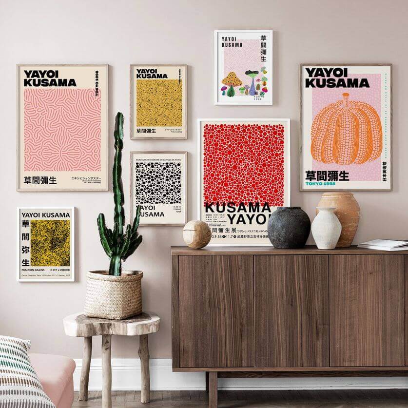 Vibrant Yayoi Kusama Art Print Poster