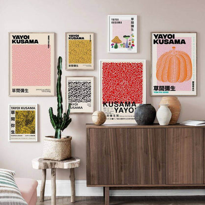 Vibrant Yayoi Kusama Art Print Poster