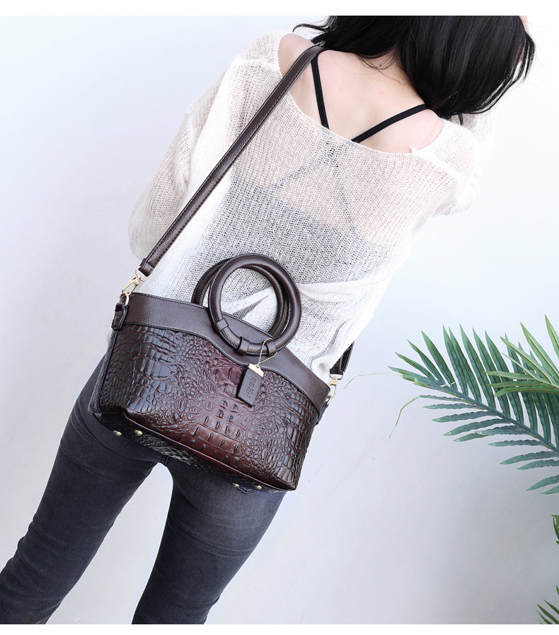 Genuine Leather Tote Handbag
