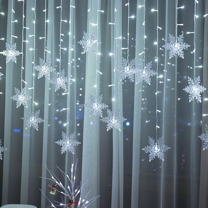 Colorful String Snowflake LED Lights