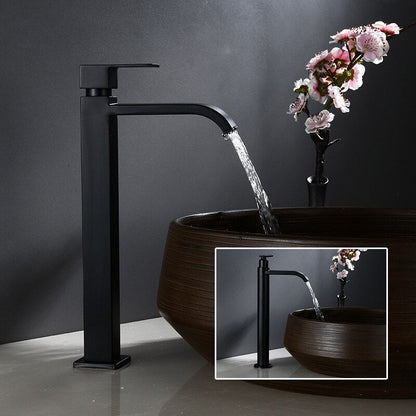 Sleek Black One-Handle Kitchen Faucet
