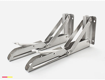 Space-Saving Stainless Steel Folding Shelf Brackets