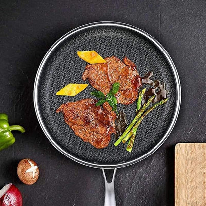 Durable Non-Stick Stainless Steel Frying Pan