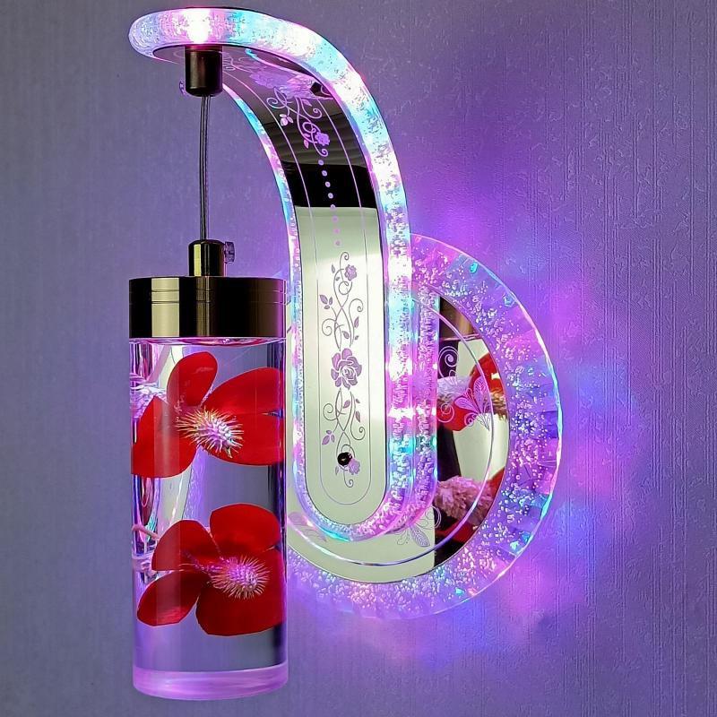 Luxurious Glass Bloom Adjustable Wall Light