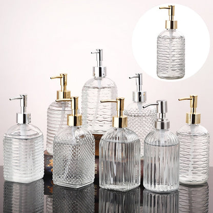 Clear Glass Bathroom Soap Dispenser