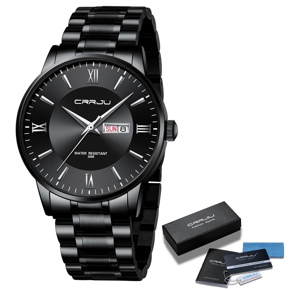 Premium Men's Waterproof Stainless Steel Chrono Watch