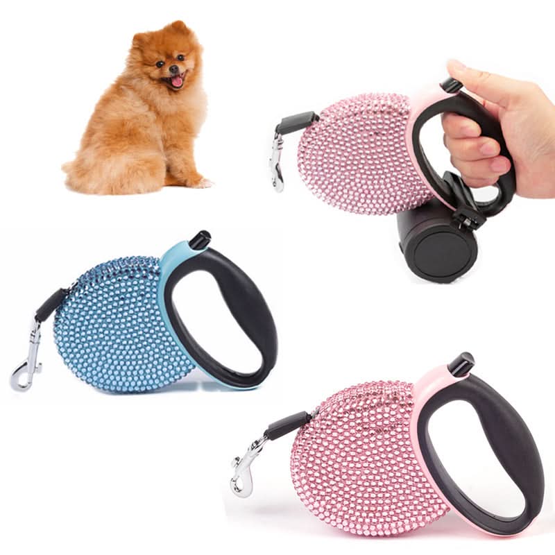 Sparkling Pet Leash with Glittering Studs for Small Pets
