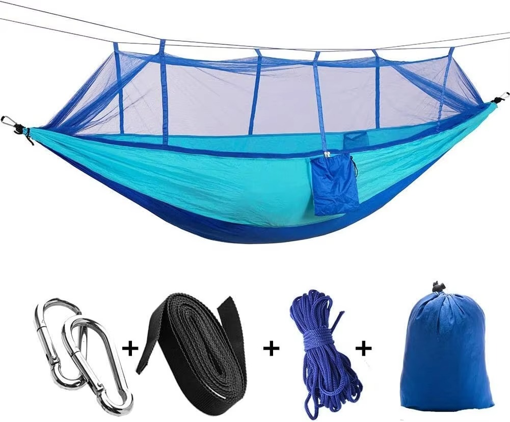 Compact Double Hammock with Bug Net