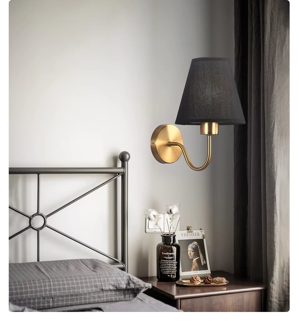 Country Style Textile Wall Light