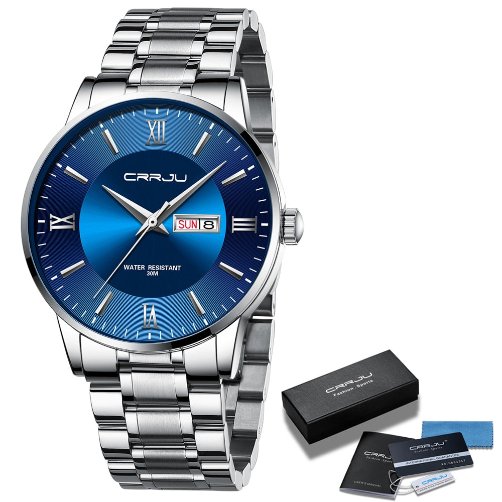 Premium Men's Waterproof Stainless Steel Chrono Watch