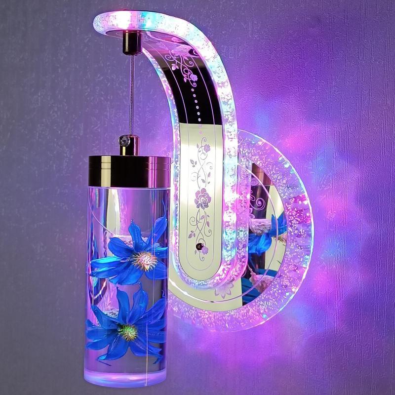 Luxurious Glass Bloom Adjustable Wall Light