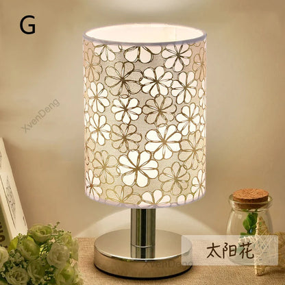 Stylish Metal Desk Lamp with LED Fabric Shade