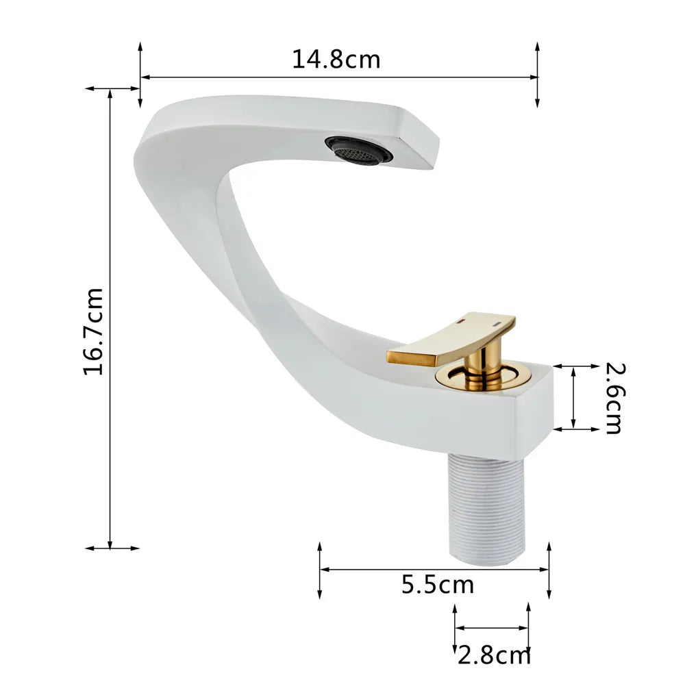 Modern Arc Brushed Nickel Faucet