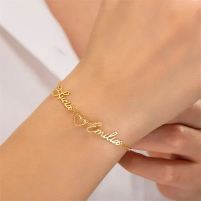 Personalized Couple Heart Bracelet - Cofik